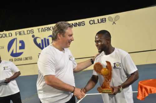 Emmanuel Amos- Abanyie Stuns Jude Asiedu to win Gold Fields Tarkwa Annual Tennis Championship