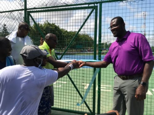 Atomic Tennis club Rededicates tennis courts