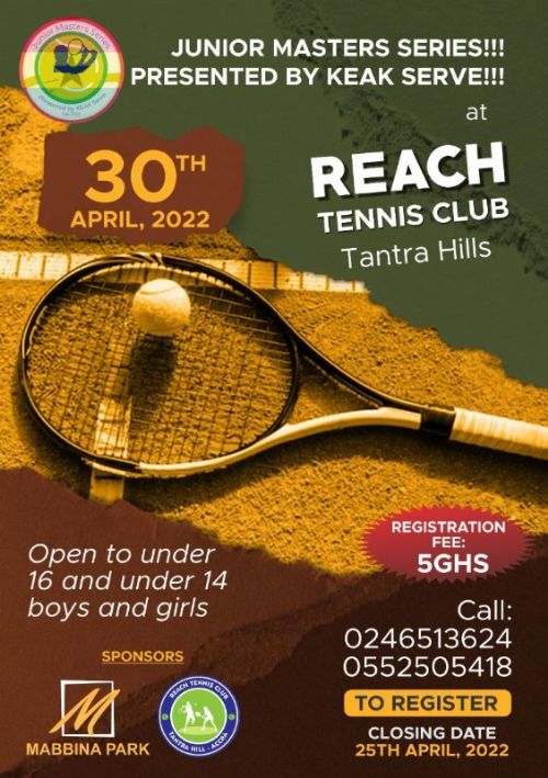 Junior Masters Series sets for 30th April