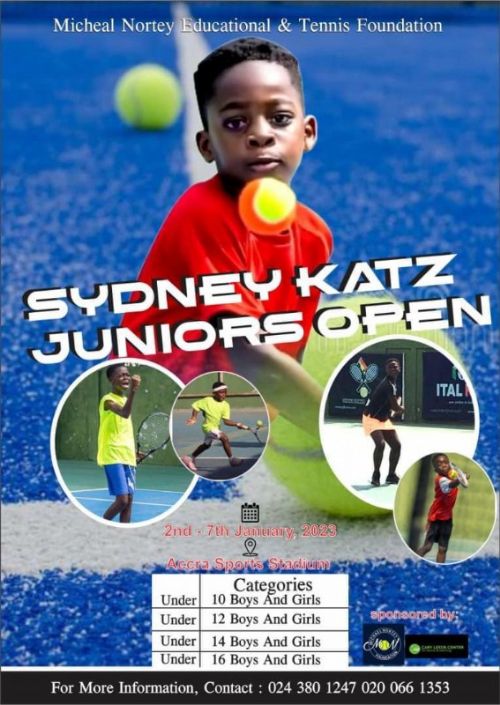 Sydney Katz Junior Open Tournament Slated for  January 2